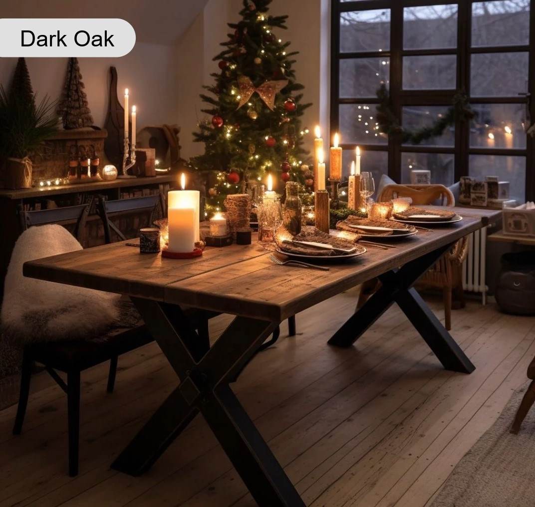 Sleek & Slender Reclaimed Dining Table - Image 2