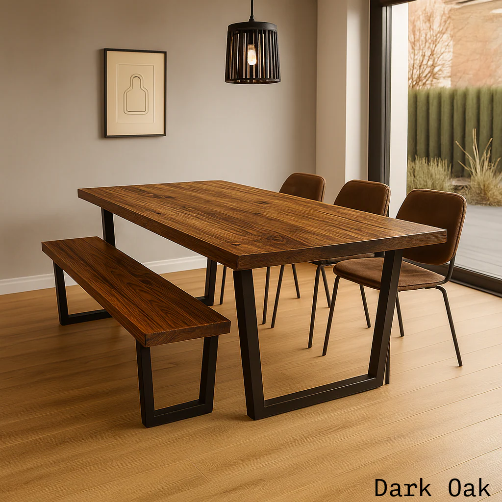 Sleek & Slender Rustic Dining Table - Image 3