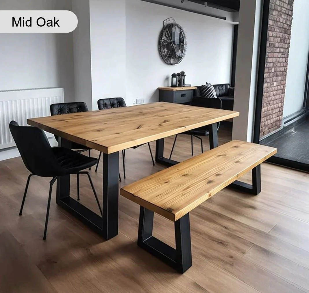 Sleek & Slender Rustic Dining Table - Image 4