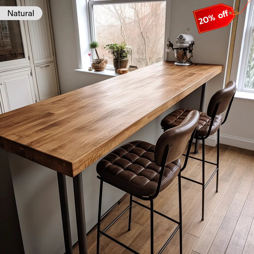 Staved Oak Breakfast Bar - Image 3