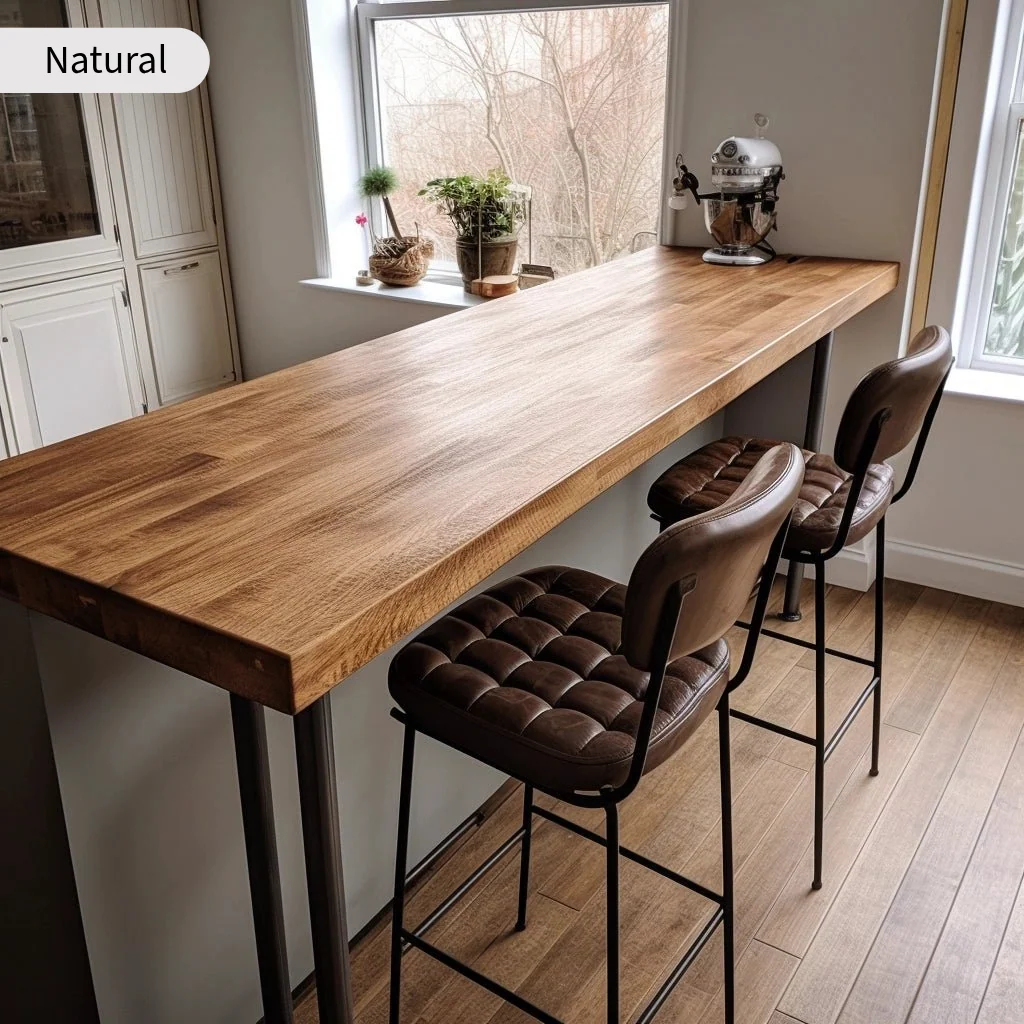 Staved Oak Breakfast Bar - Image 8