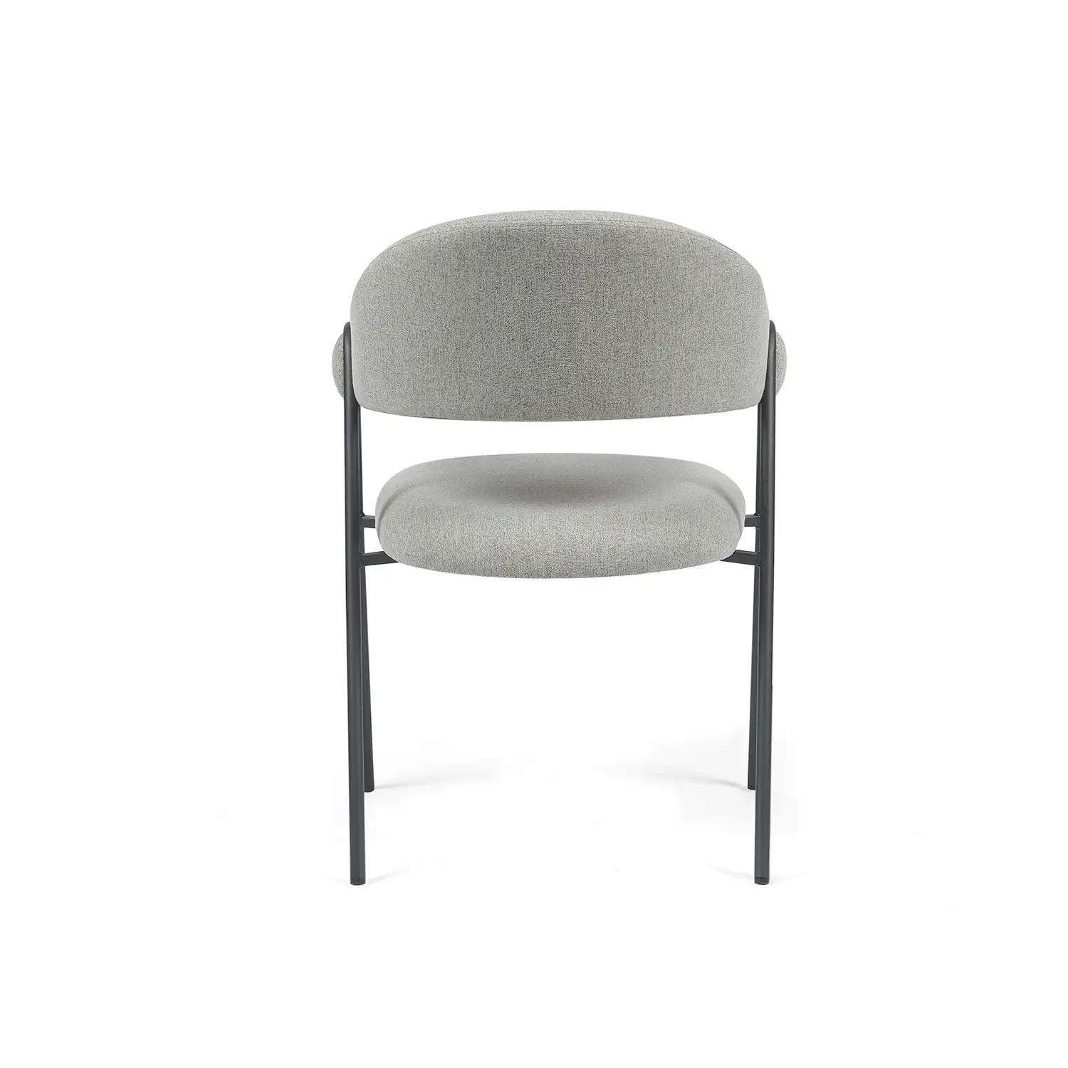 Noah Set of 2 Dark Grey Fabric Dining Chairs - Image 5