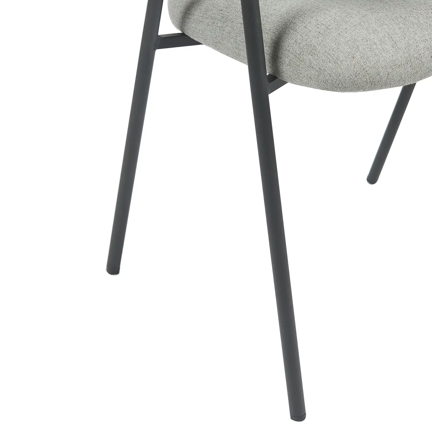 Noah Set of 2 Dark Grey Fabric Dining Chairs - Image 8