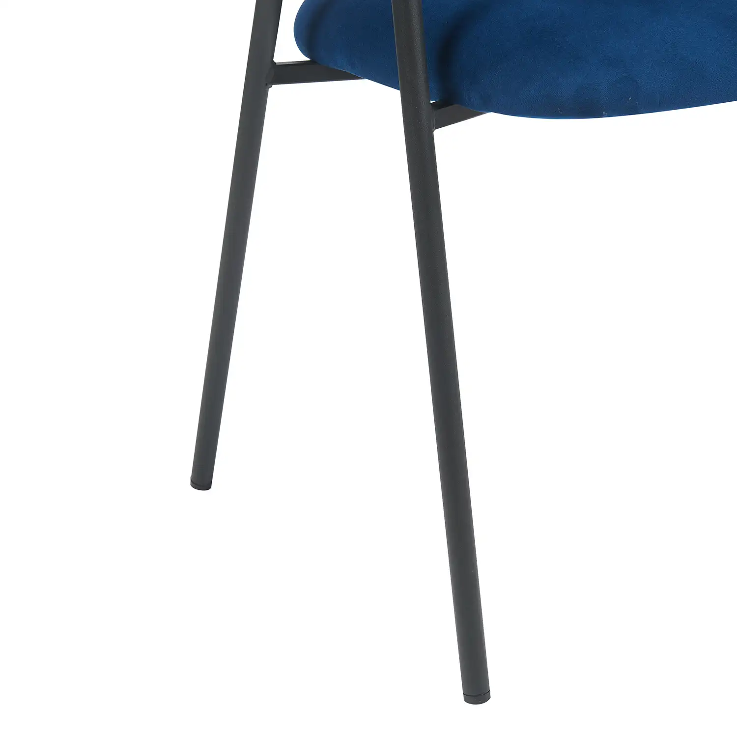 Noah Set of 2 Dark Navy Velvet Dining Chairs - Image 8