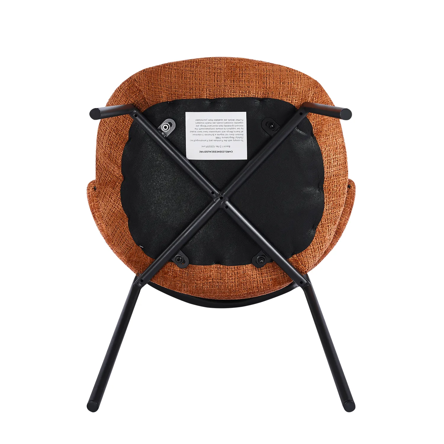 Noble Dining Chair – Burnt Orange (Set of 4) - Image 11