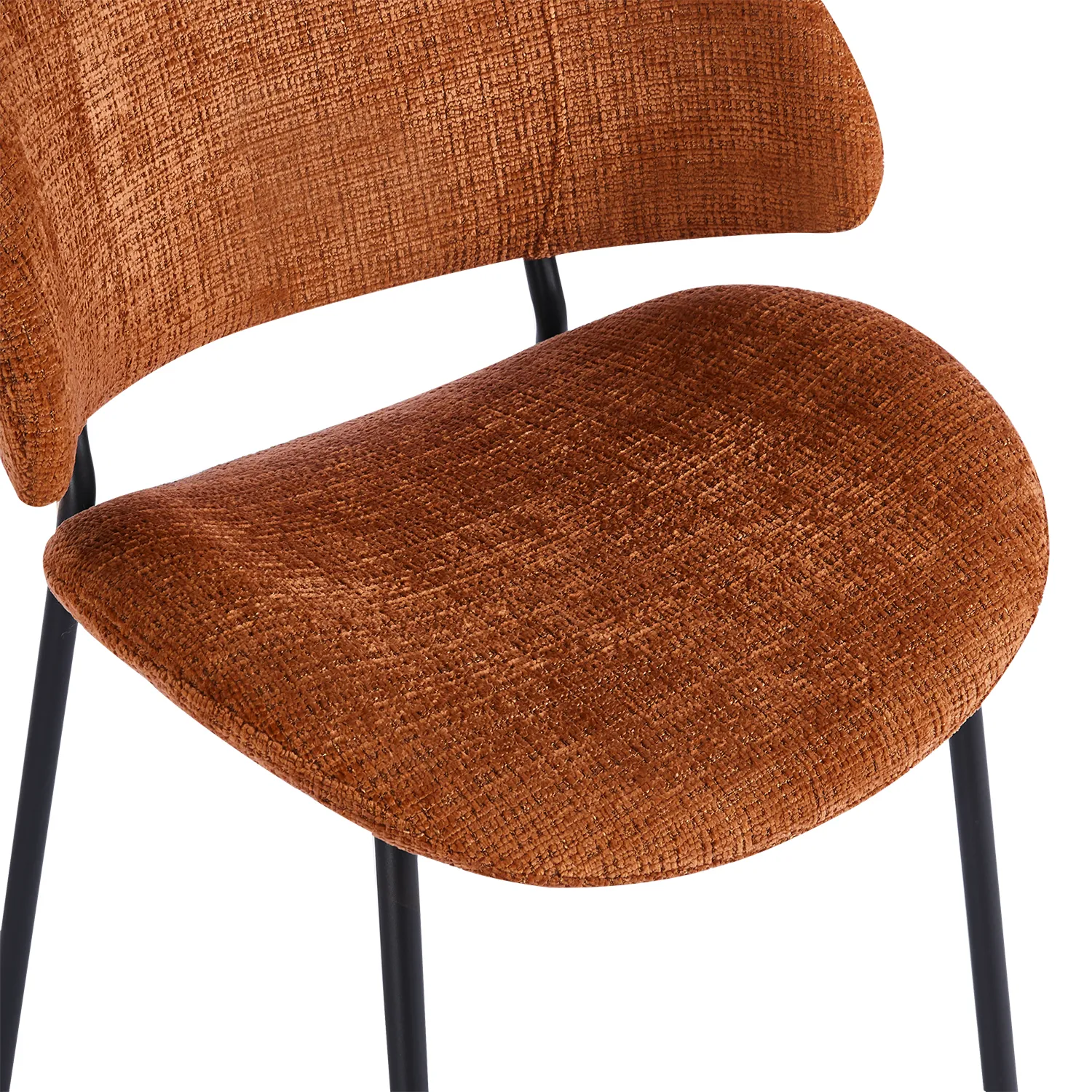 Noble Dining Chair – Burnt Orange (Set of 4) - Image 9