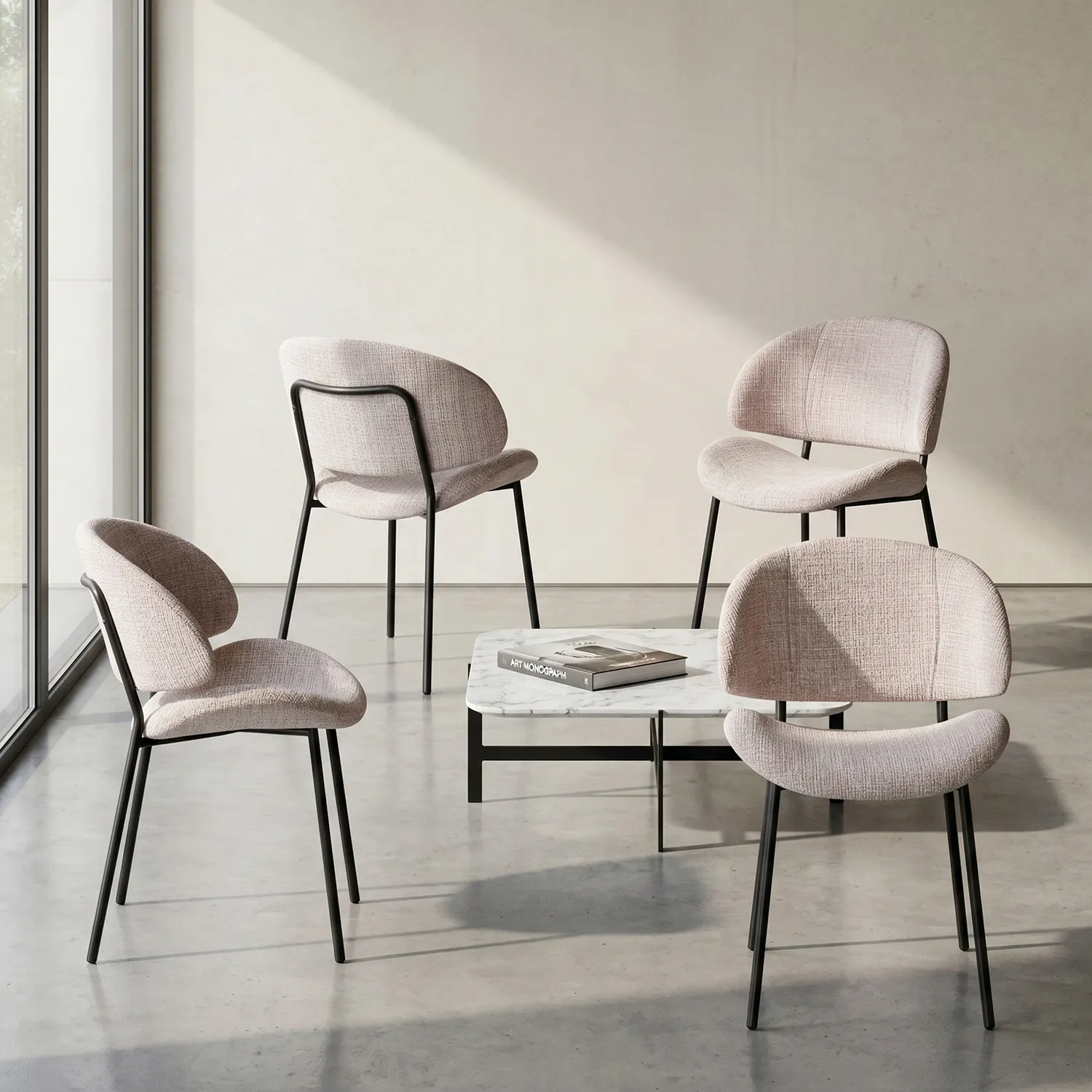 Noble Dining Chair – Cream (Set of 4)
