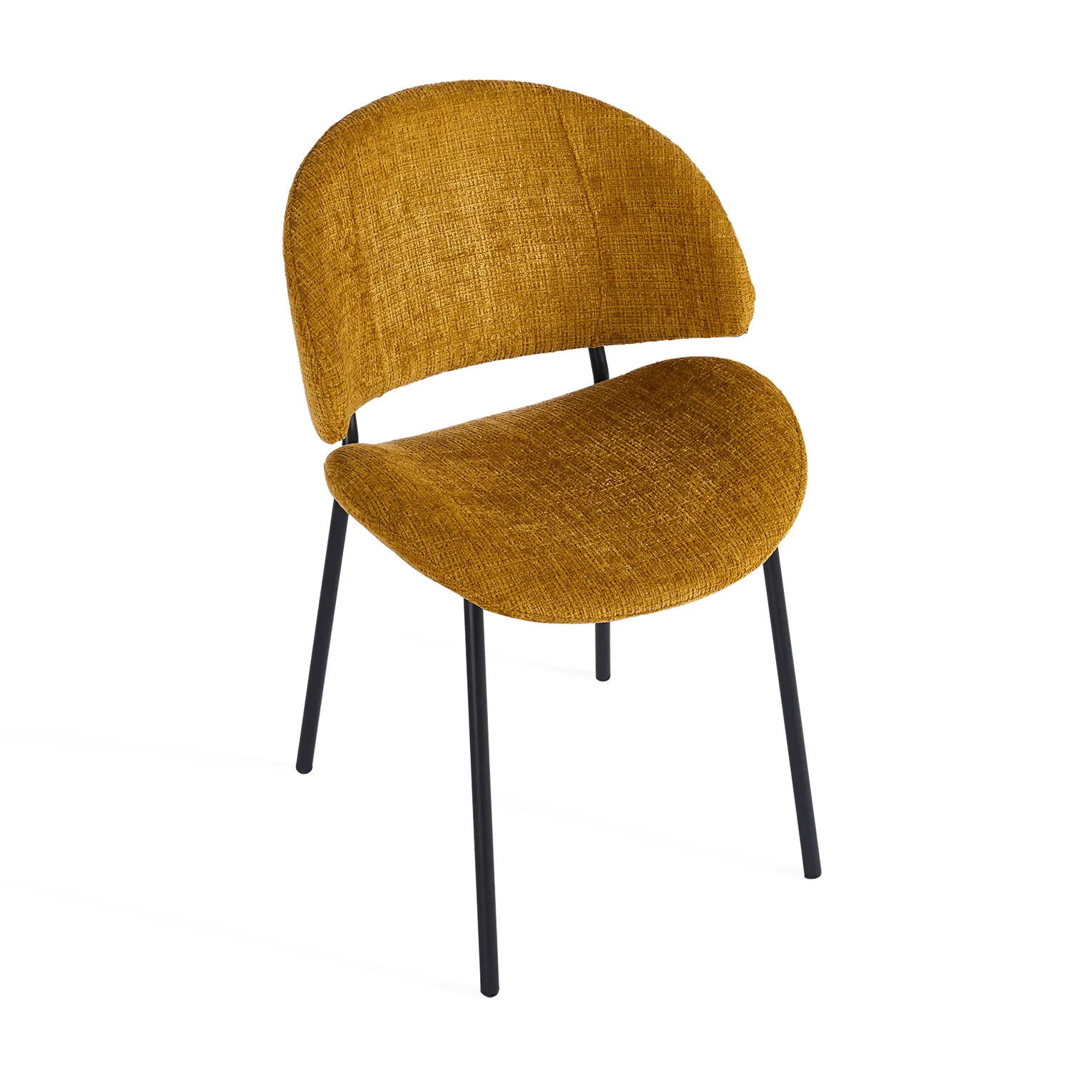 Noble Dining Chair – Mustard (Set of 4) - Image 4