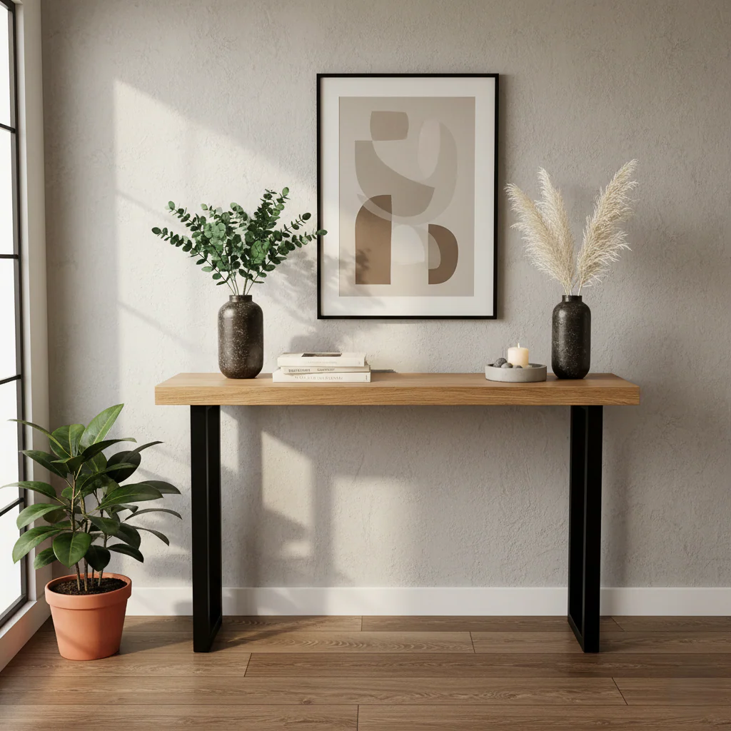 Premium Solid Oak Console Table - Image 3