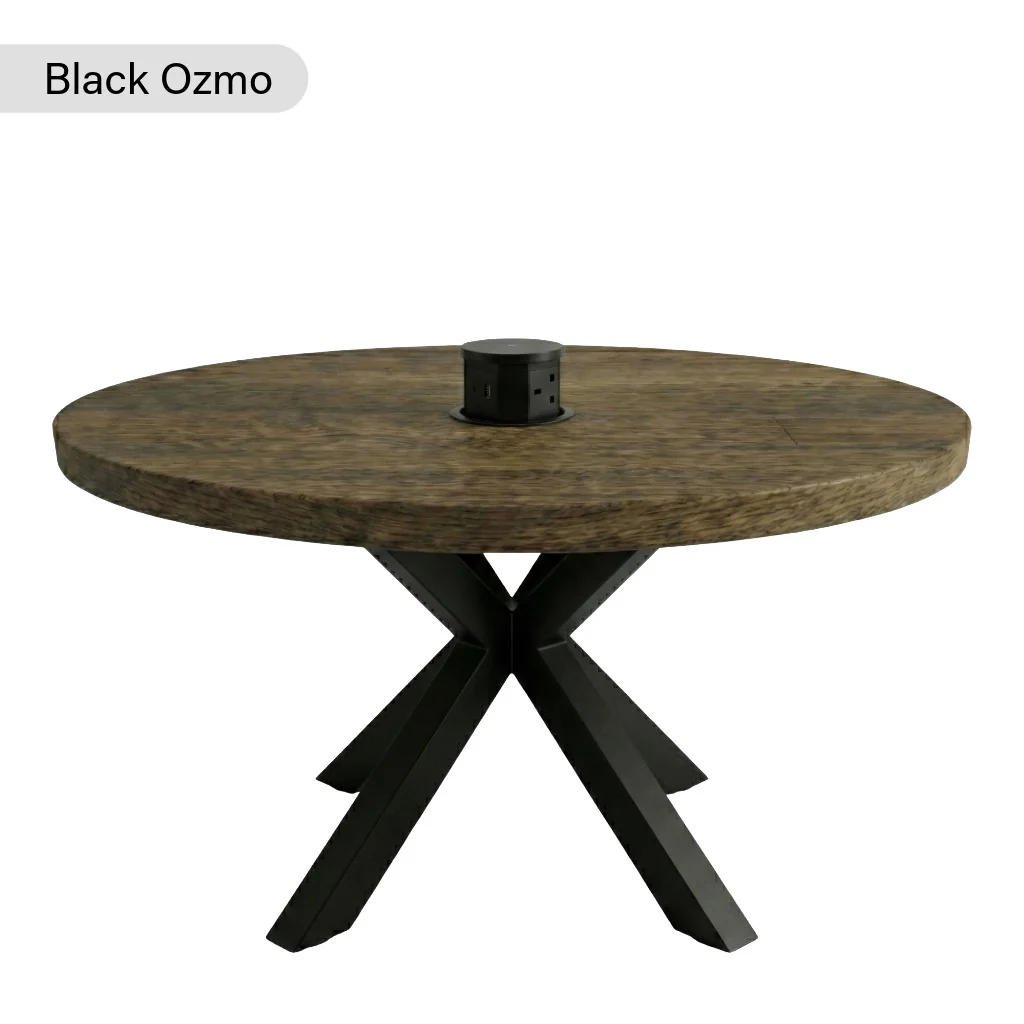 Premium Solid Oak Round Meeting Room Table - Image 9