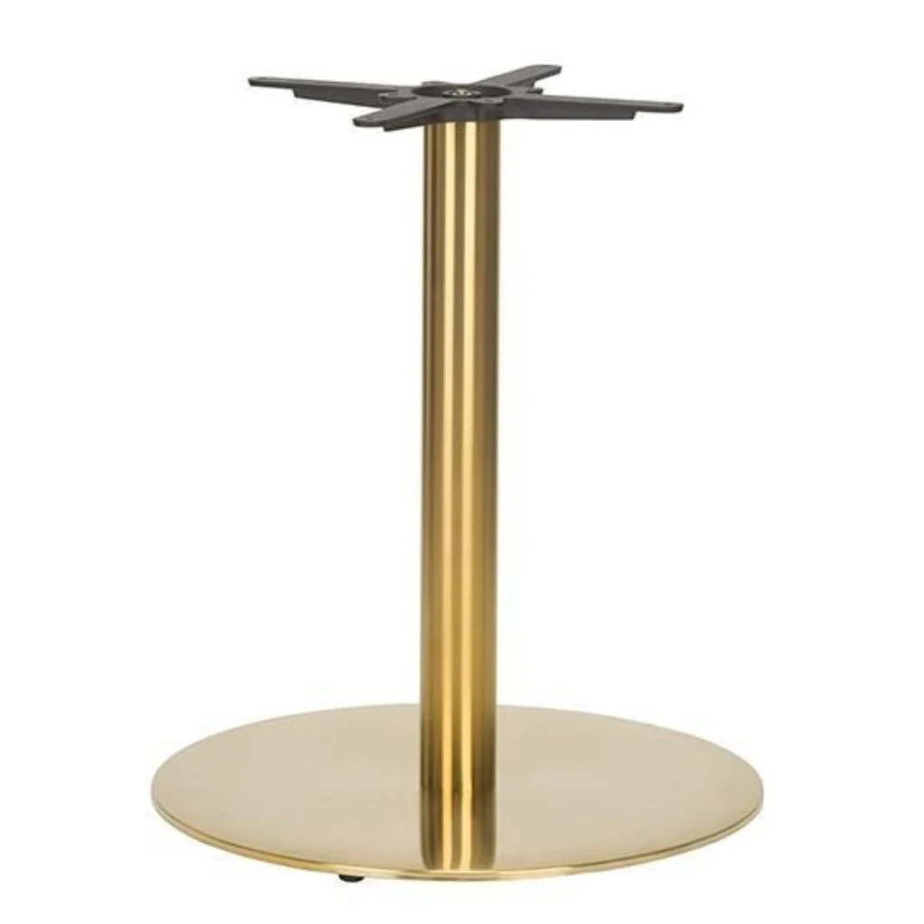 Prestige Large Round Dining Height Pedestal Base - Brass