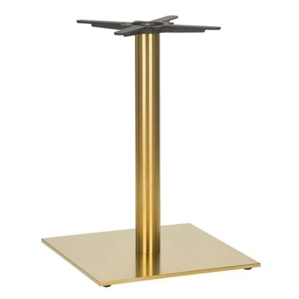 Prestige Large Square Dining Height Pedestal Base - Brass