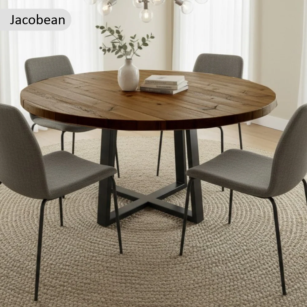 Reclaimed Round Dining Table - Image 4