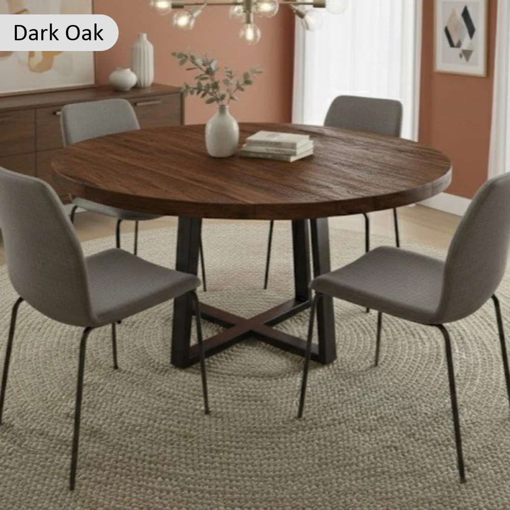 Reclaimed Round Dining Table - Image 5