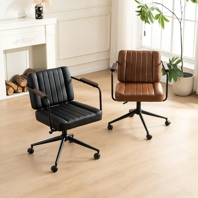 Rexon Swivel Office Chair - Brown - Image 4