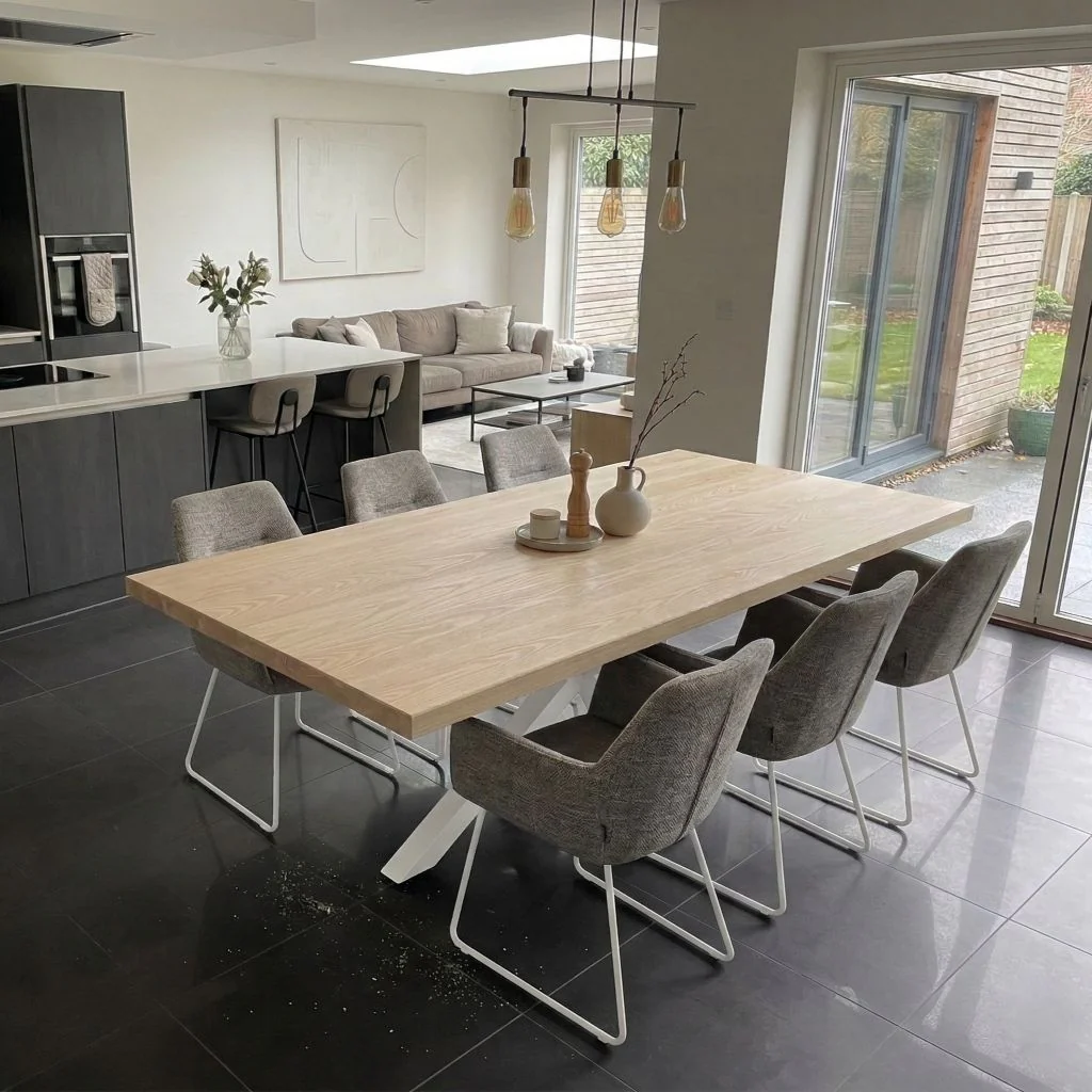 Scandinavian Style Ash Dining Table - Image 3