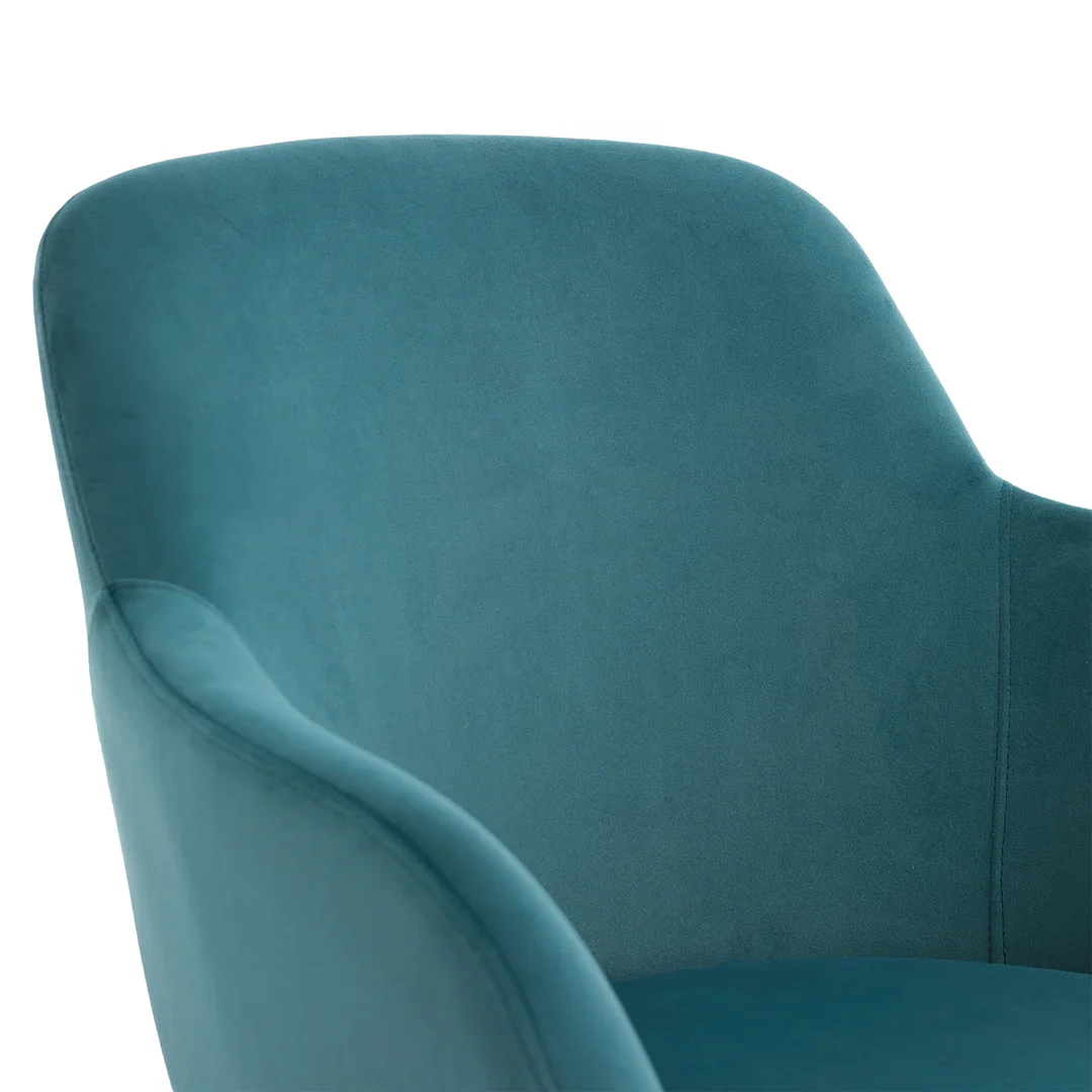 Serenza Peacock Blue Fabric Dining Chair - Image 4