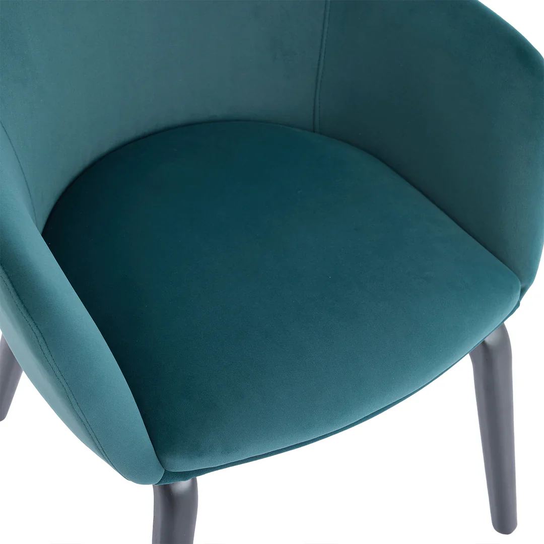 Serenza Peacock Blue Fabric Dining Chair - Image 5