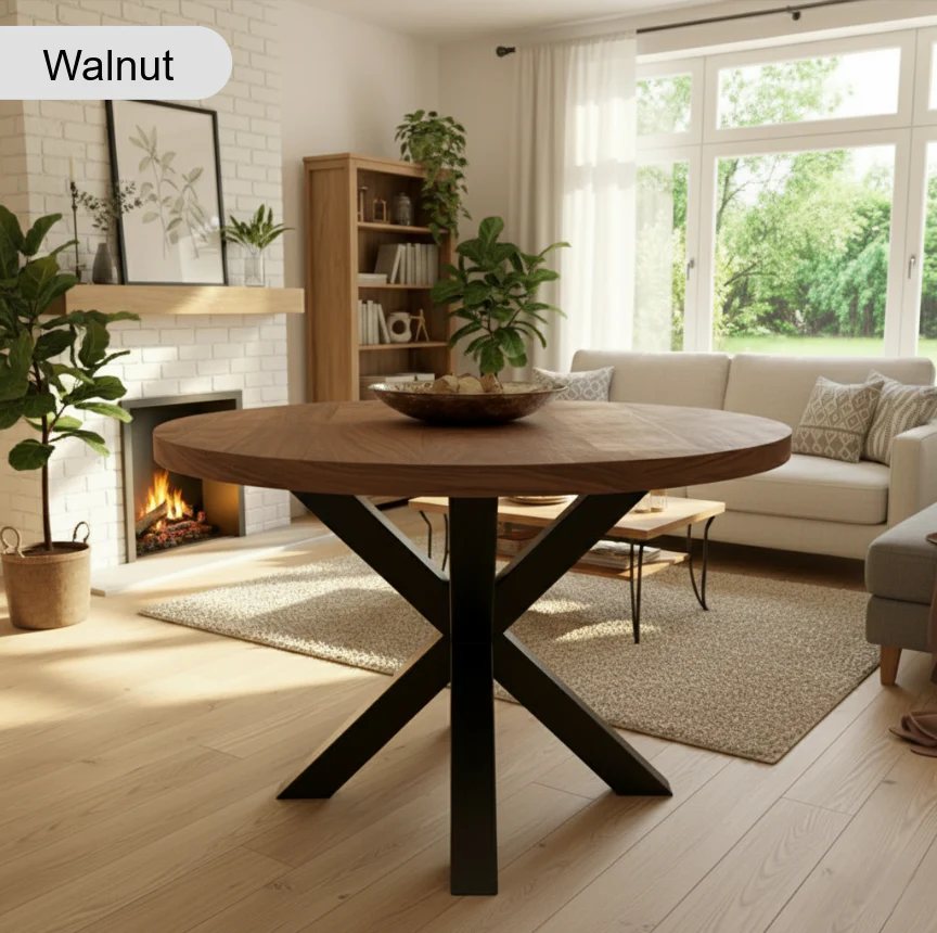 Sleek & Slender Round Dining Table - Image 3
