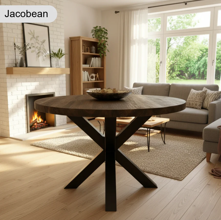 Sleek & Slender Round Dining Table - Image 4