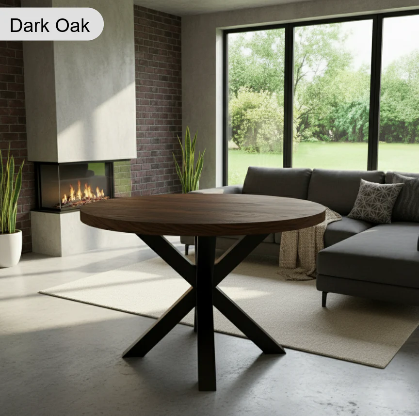 Sleek & Slender Round Dining Table - Image 5