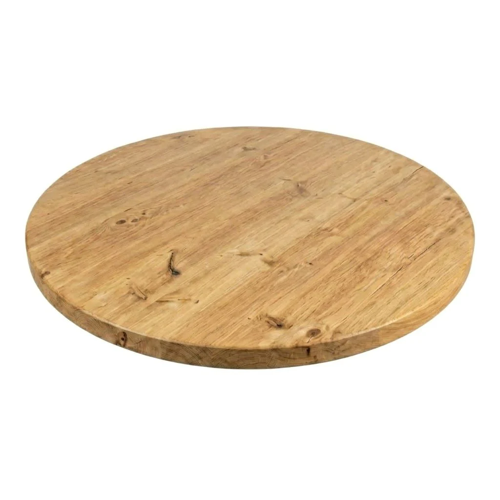 Sleek & Slender Rustic Large Round Poseur Table - Image 3