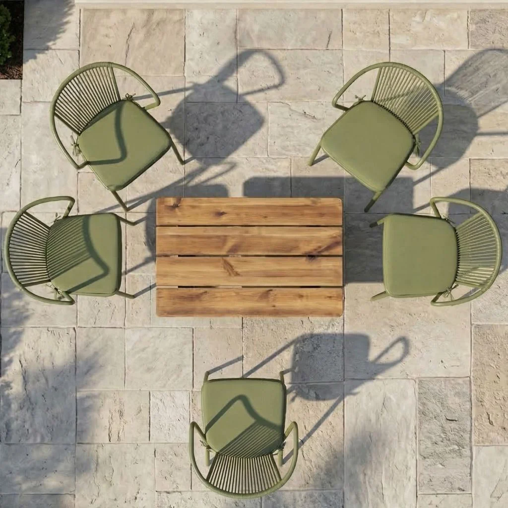 Sleek & Slender Slatted Outdoor Coffee Table - Image 4