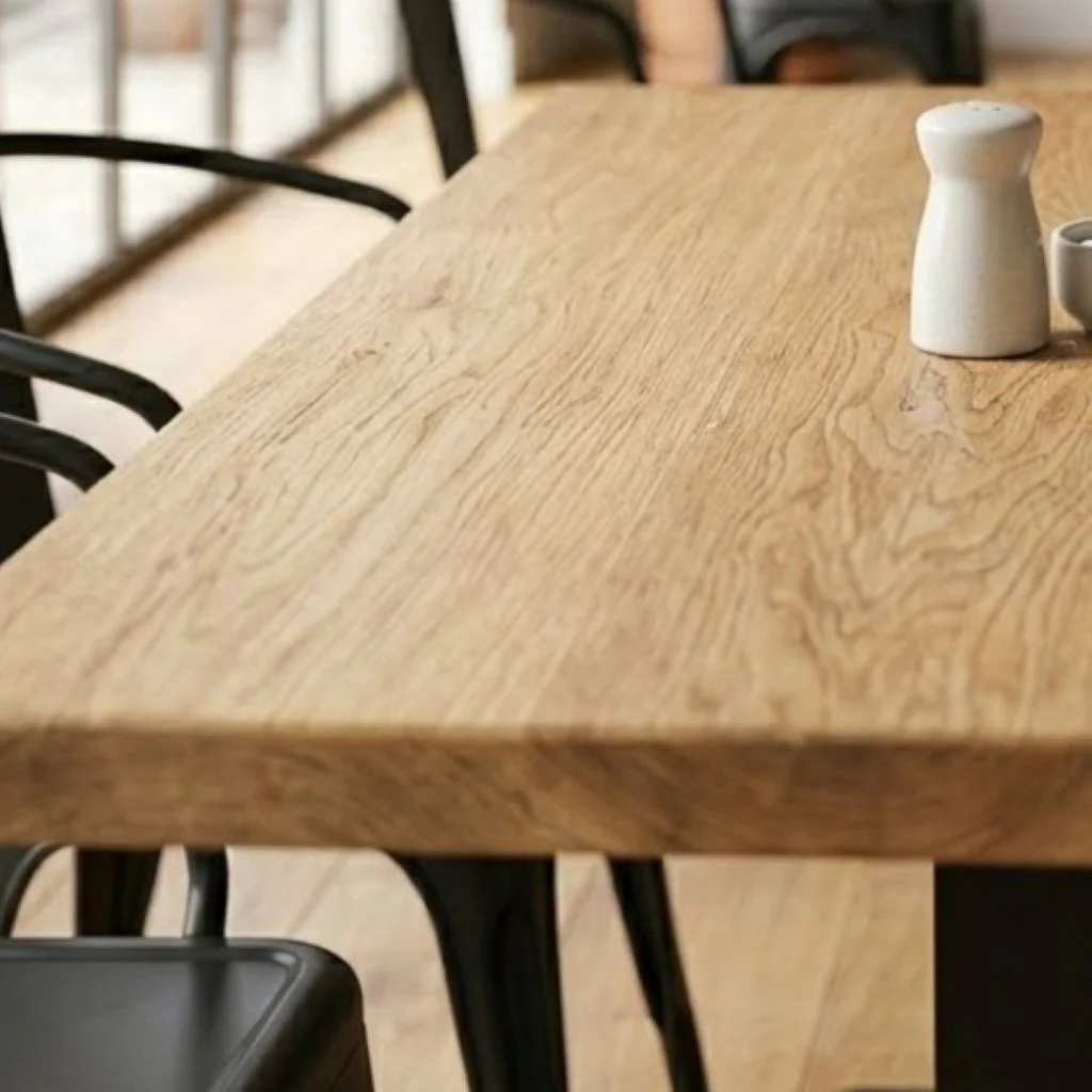 Solid Oak Large Square Pedestal Table - Image 2