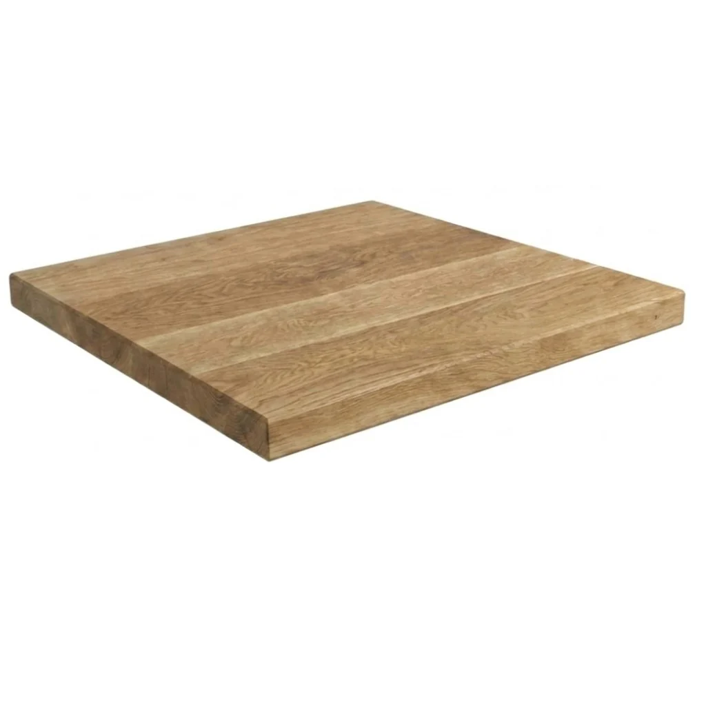 Solid Oak Large Square Poseur Table - Image 3