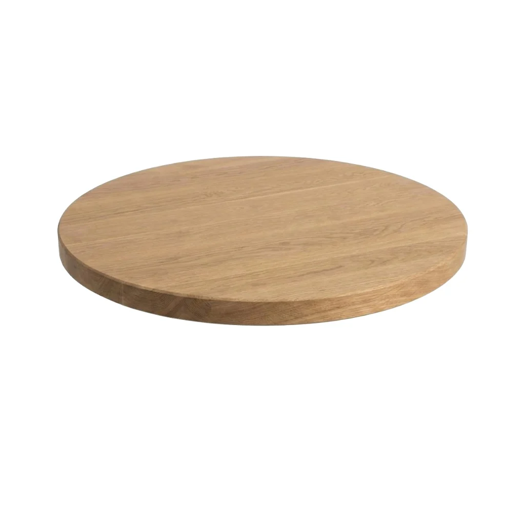 Solid Oak Small Round Poseur Table - Image 2
