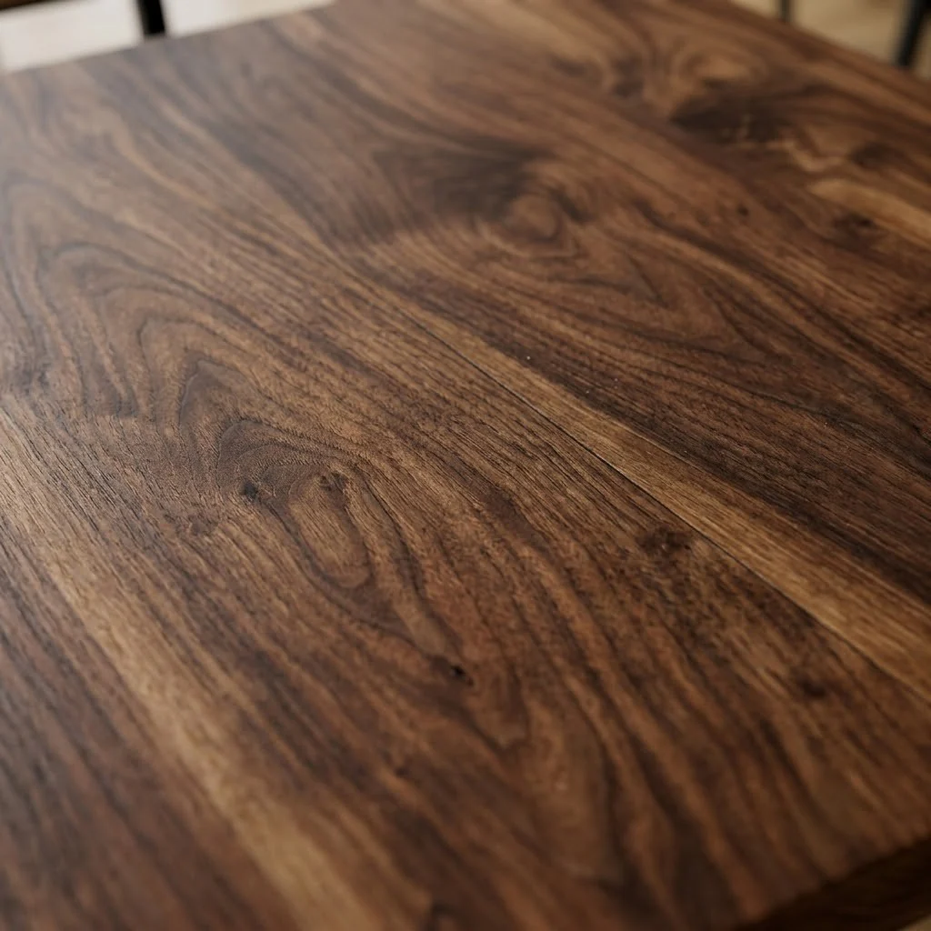Solid Walnut Large Square Pedestal Table - Image 2