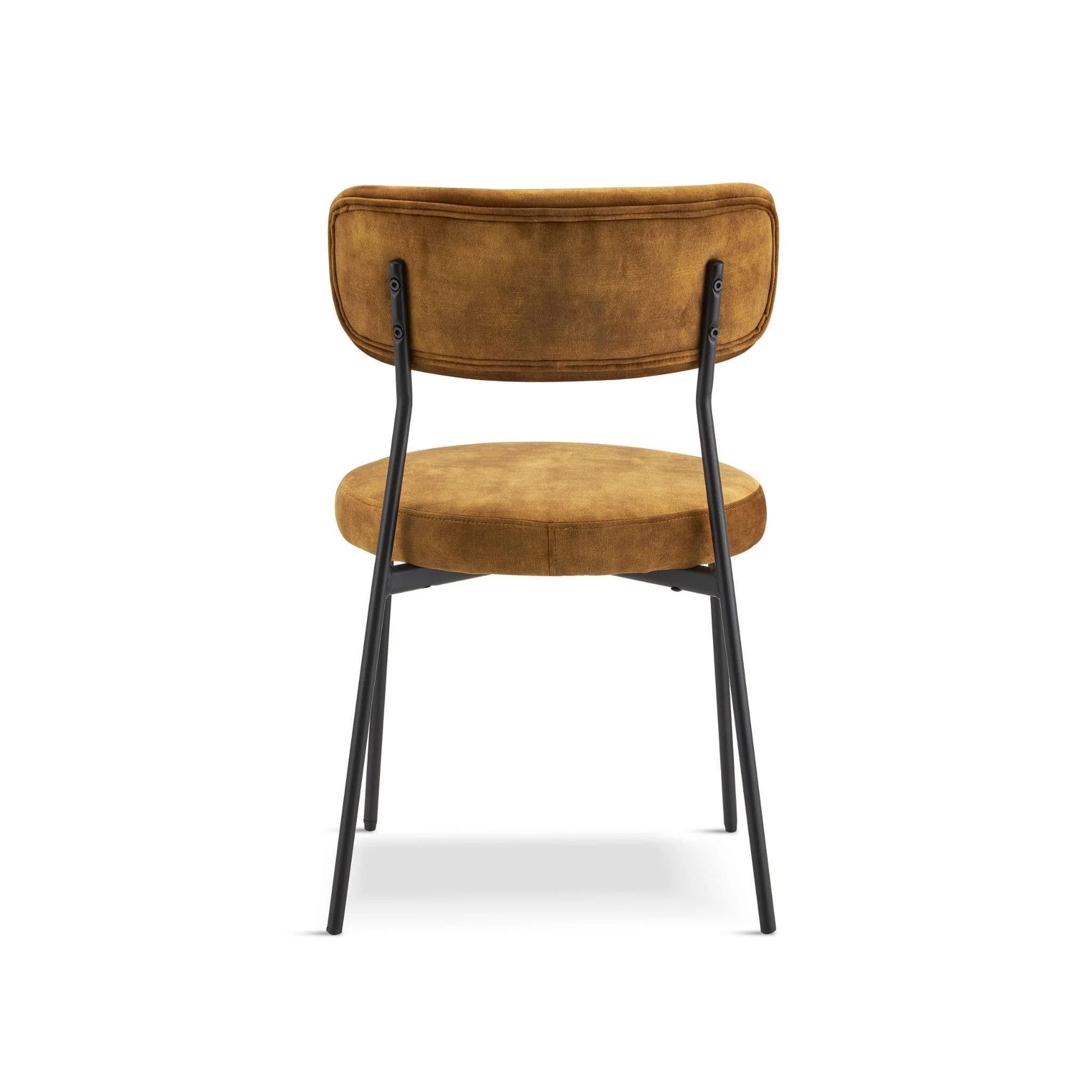 Arlo Luxe Velvet Dining Chairs – Stackable - Mustard (Set of 2) - Image 4
