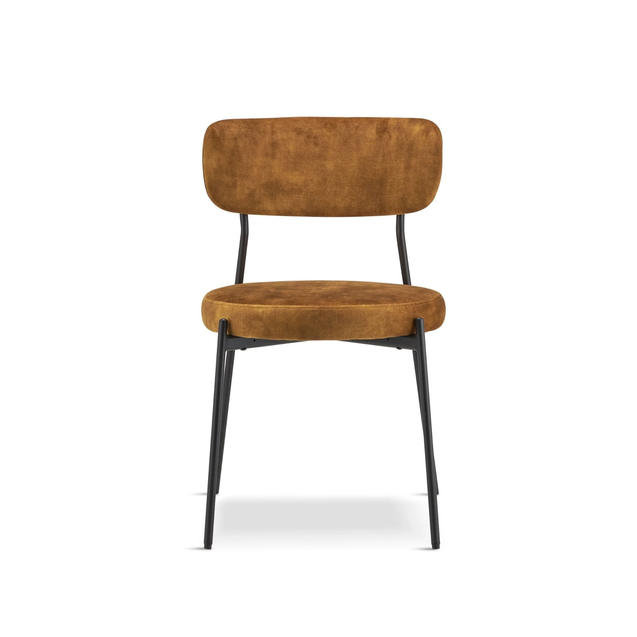 Arlo Luxe Velvet Dining Chairs – Stackable - Mustard (Set of 2) - Image 5
