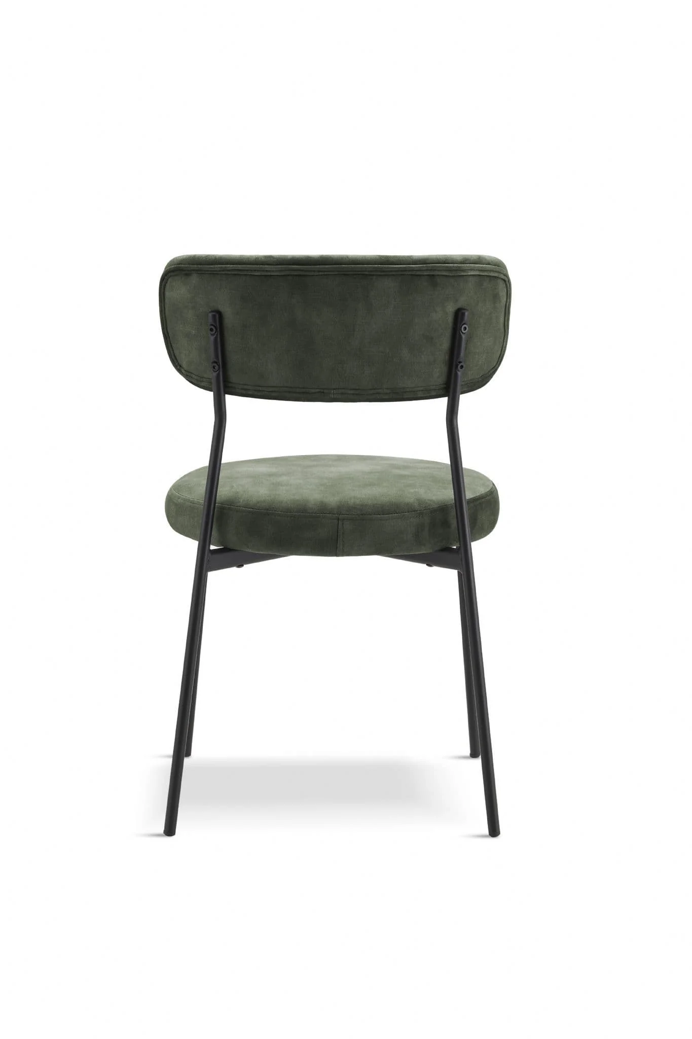 Arlo Luxe Velvet Dining Chairs – Stackable - Dark Green (Set of 2) - Image 3