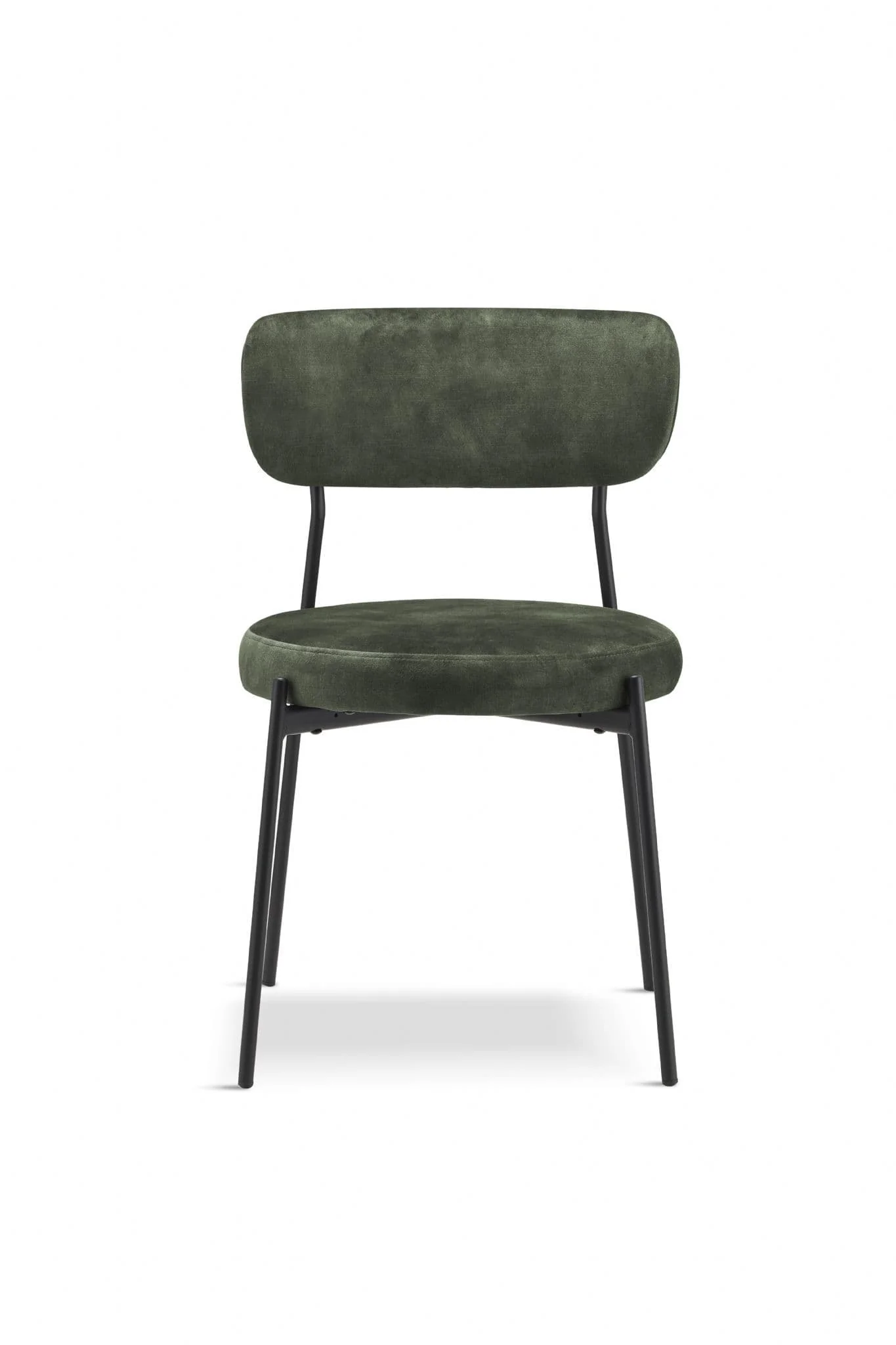 Arlo Luxe Velvet Dining Chairs – Stackable - Dark Green (Set of 2) - Image 4
