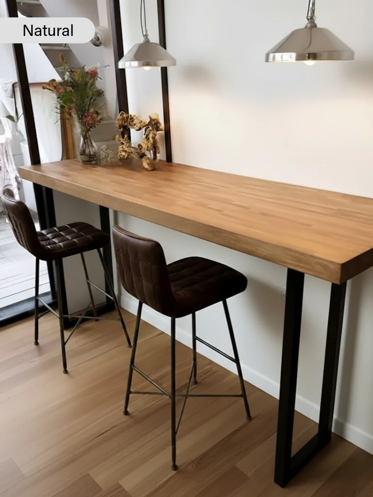 Staved Oak Breakfast Bar - Image 9