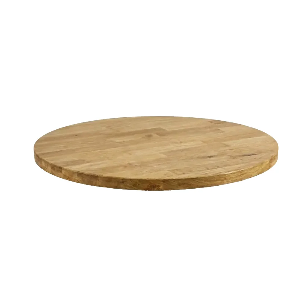 Staved Oak Small Round Poseur Table - Image 3