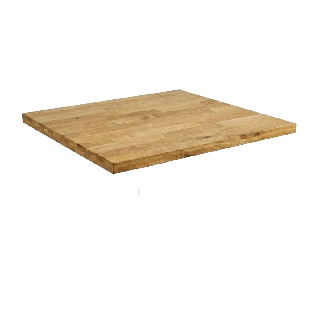 Staved Oak Small Square Poseur Table - Image 3