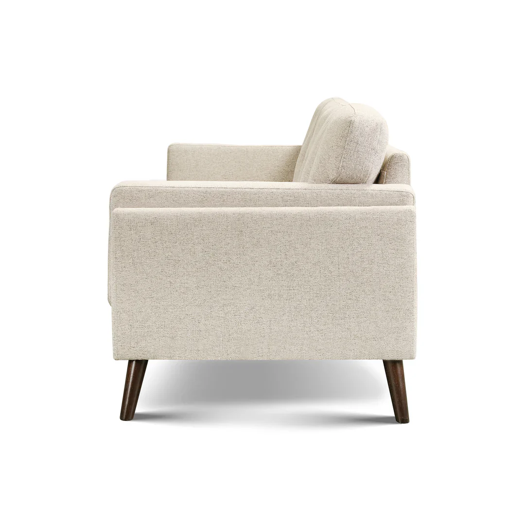 Valmere 3 Seater Fabric Sofa - Warm Beige - Image 3
