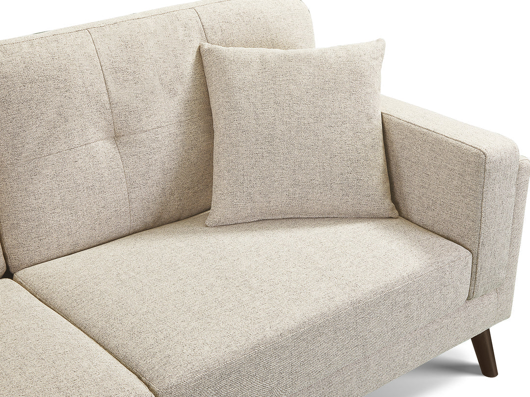 Valmere 3 Seater Fabric Sofa - Warm Beige - Image 7