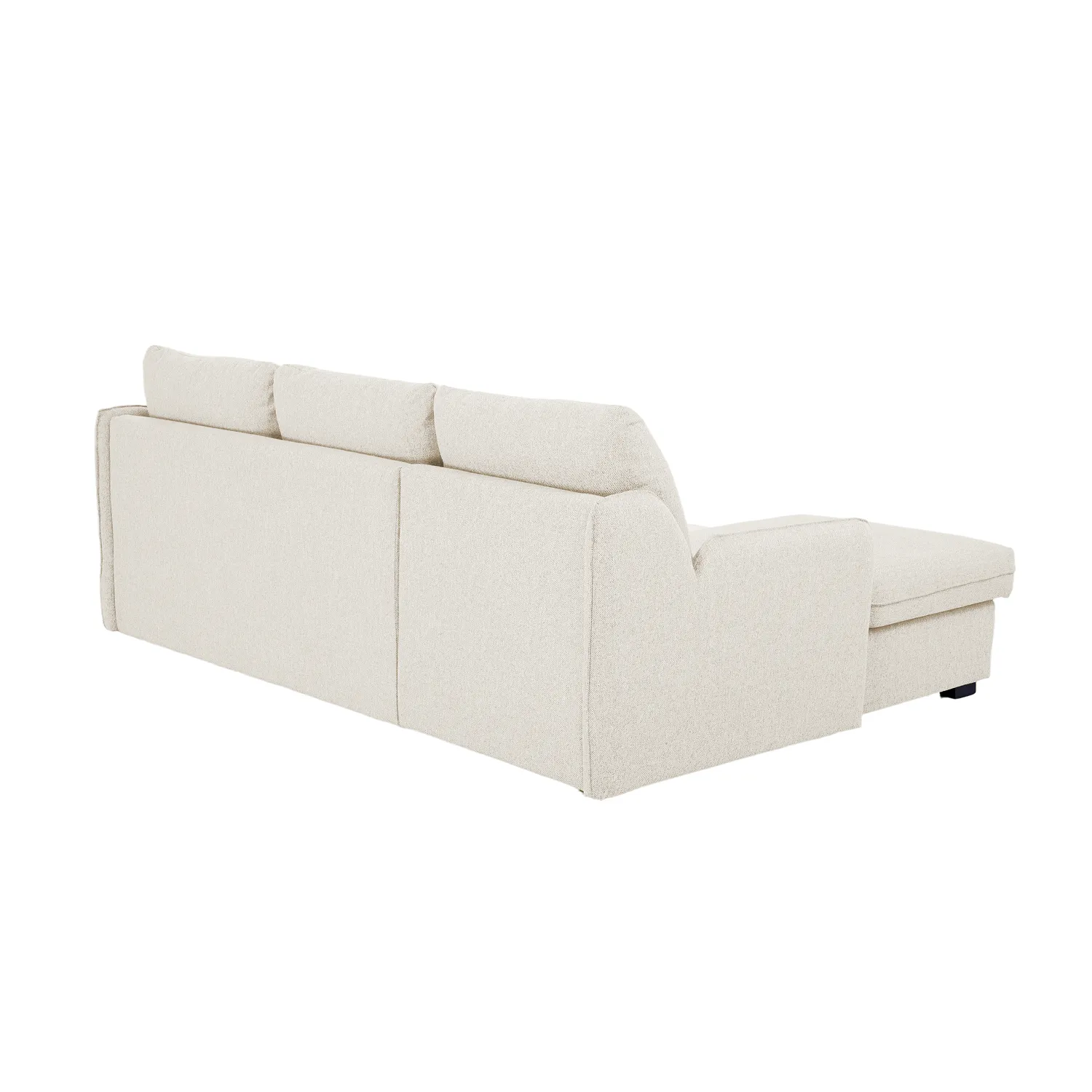 Verona Fabric 3 Seater Reversible Corner Sofa Bed with Storage - Cream - Image 11