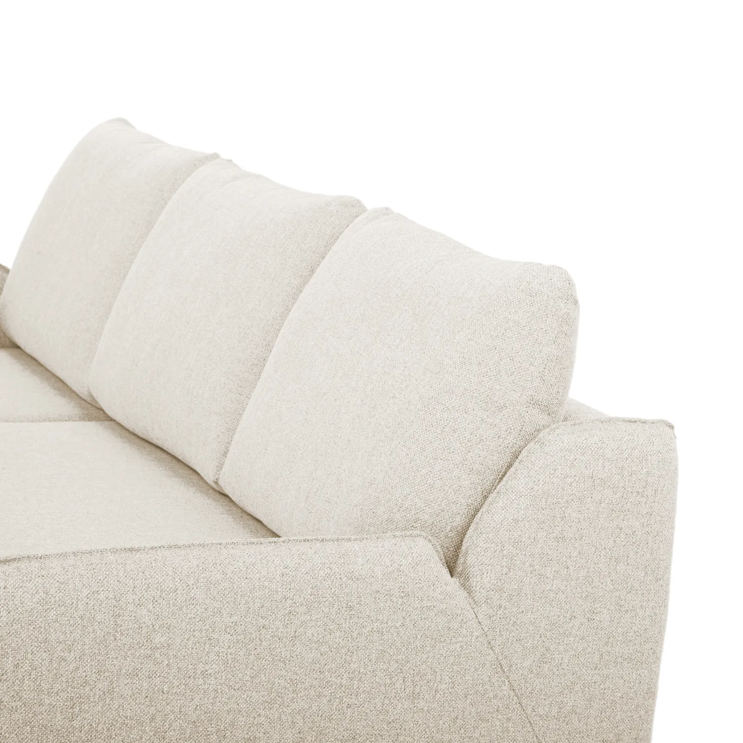 Verona Fabric 3 Seater Reversible Corner Sofa Bed with Storage - Cream - Image 21
