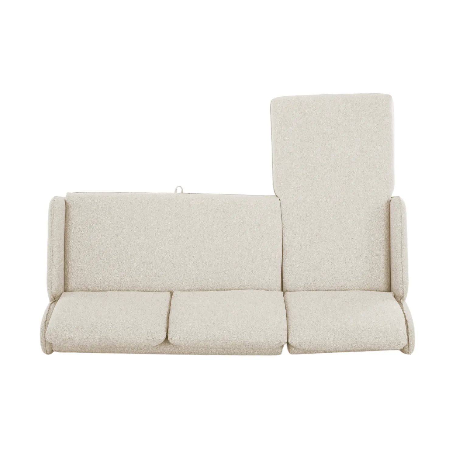 Verona Fabric 3 Seater Reversible Corner Sofa Bed with Storage - Cream - Image 6
