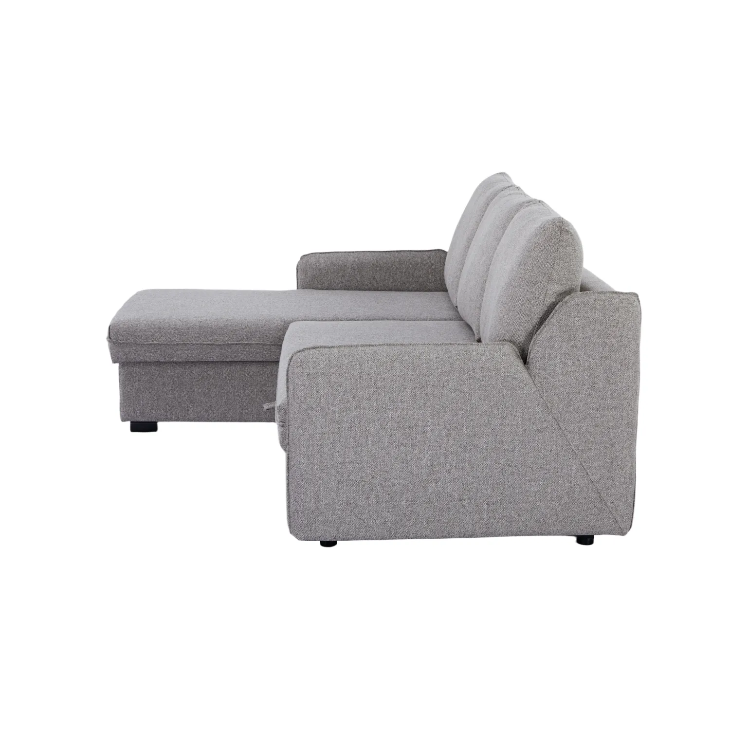 Verona Fabric 3 Seater Reversible Corner Sofa Bed with Storage - Grey - Image 13