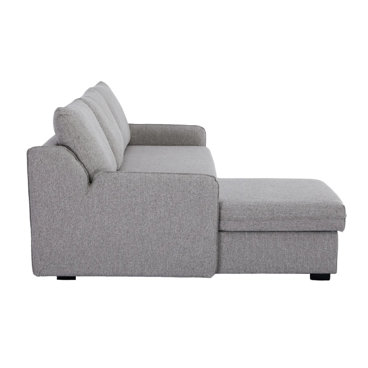 Verona Fabric 3 Seater Reversible Corner Sofa Bed with Storage - Grey - Image 17