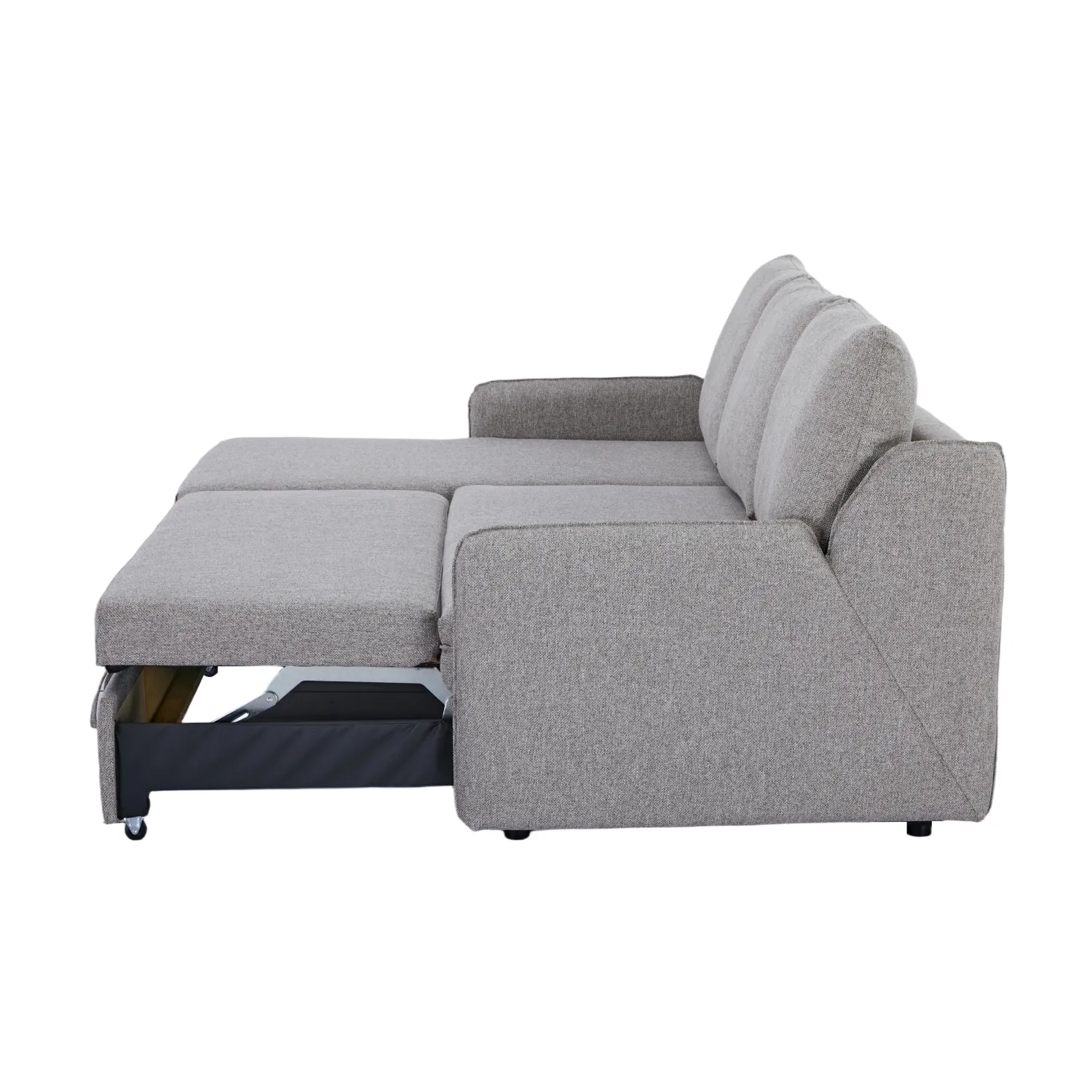 Verona Fabric 3 Seater Reversible Corner Sofa Bed with Storage - Grey - Image 18