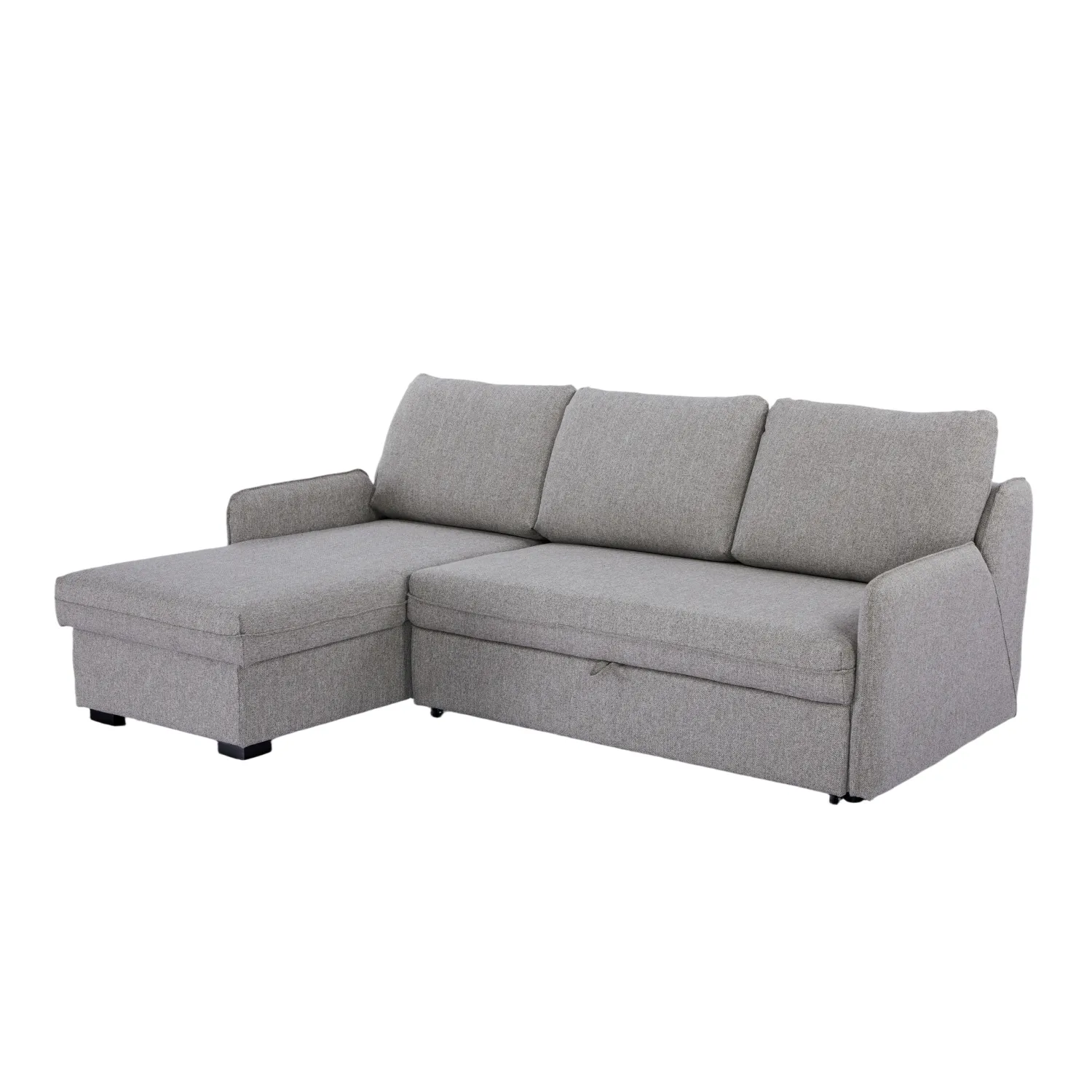 Verona Fabric 3 Seater Reversible Corner Sofa Bed with Storage - Grey - Image 4