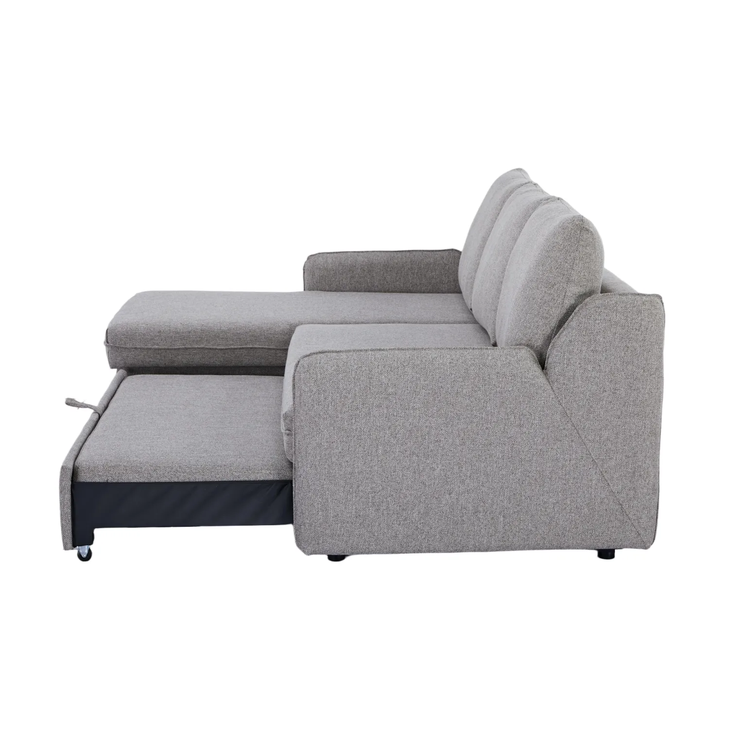 Verona Fabric 3 Seater Reversible Corner Sofa Bed with Storage - Grey - Image 8