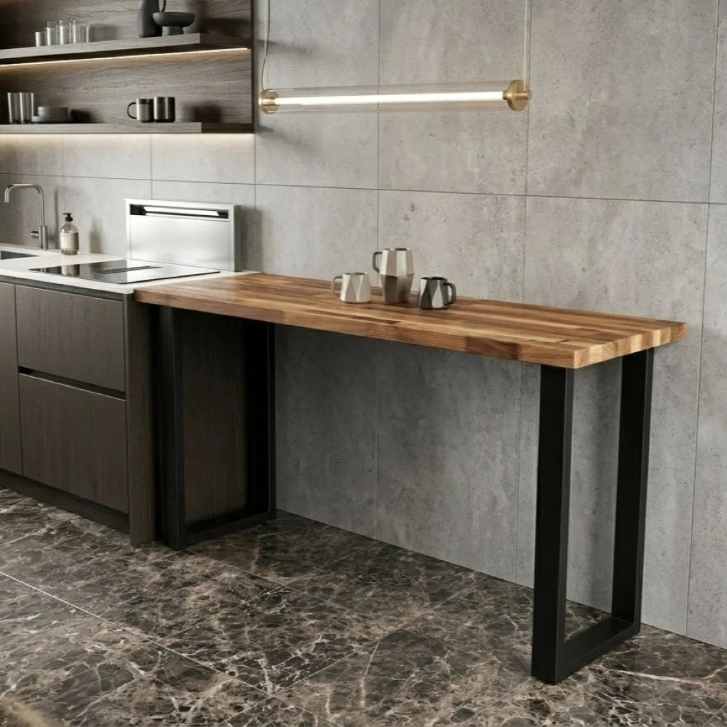 Staved Walnut Breakfast Bar - Image 3